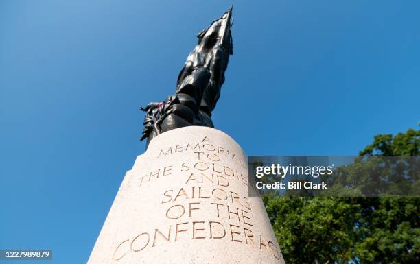 The Monument to the Soldiers and Sailors of the Confederacy stands along West Confederate Avenue in the Gettysburg National Military Park in...