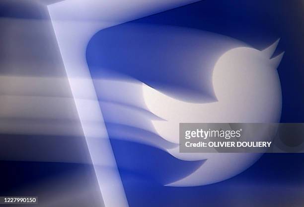 In this photo illustration, a Twitter logo is displayed on a mobile phone on August 10 in Arlington, Virginia. - Wall Street was mixed early August...