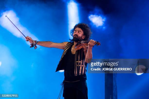 Armenian-Spanish violinist Ara Malikian performs during a concert at the Starlite Music Festival in Marbella on August 12, 2020.