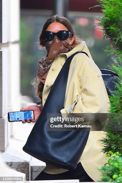 Ashley Olsen is seen in Manhattan on August 12, 2020 in New York City.