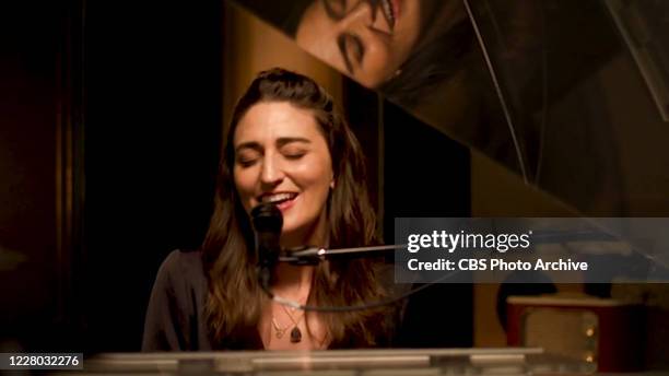 Sara Bareilles performs on THE LATE LATE SHOW WITH JAMES CORDEN, scheduled to air Wednesday, August 12, 2020 on the CBS Television Network. Image is...