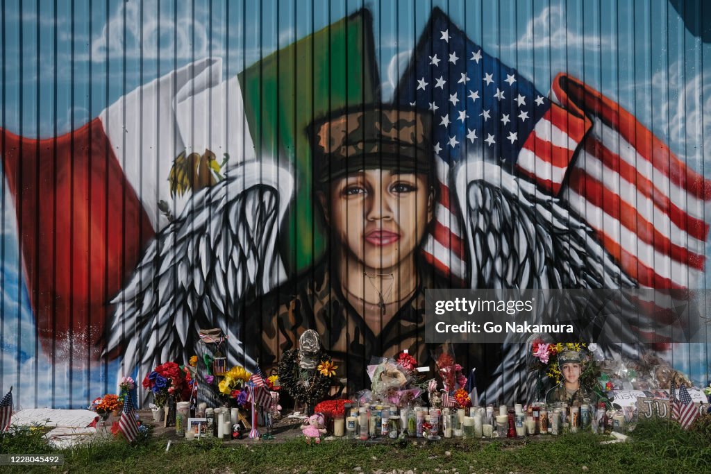 Public Memorial Service For Murdered Soldier Vanessa Guillen Held In Houston