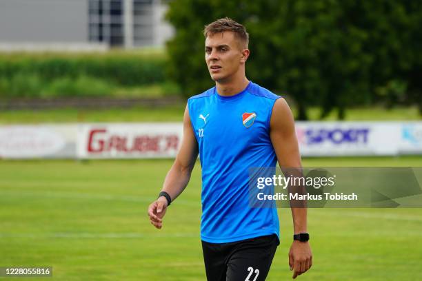 Filip Kaloc of Banik Ostrava during the Friendly match between TSV prolactal Hartberg and FC Banik Ostrava at RM-Stadion on August 15, 2020 in...