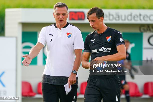 Headcoach Luboz Kozel of Banik Ostrava and Daniel Tetour of Banik Ostrava during the Friendly match between TSV prolactal Hartberg and FC Banik...