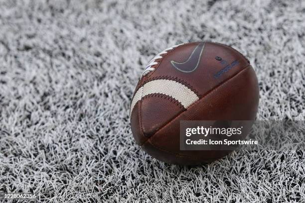 General view of the game ball is seen during a regular season Big 10 Conference game between the Rutgers Scarlet Knights and the Michigan Wolverines...