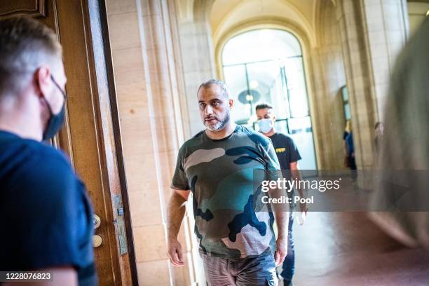 Nasser Abou-Chaker attends the first day of the trail of Arafat Abou-Chaker on August 17, 2020 in Berlin, Germany. Abou-Chaker, as well his three...