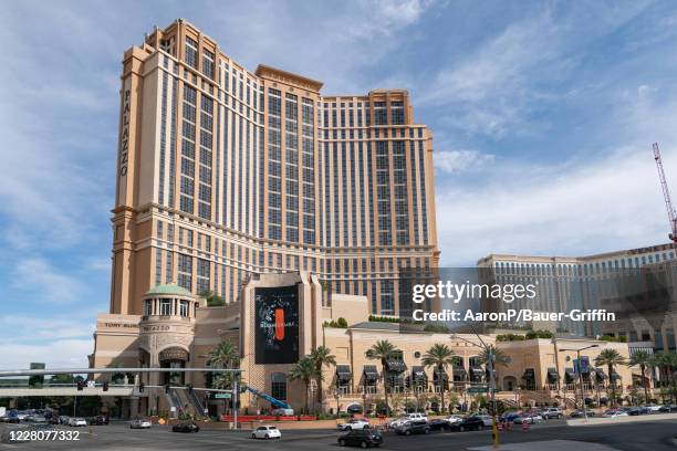 General views of The Palazzo hotel at The Venetian Resort on August 16, 2020 in Las Vegas, Nevada.