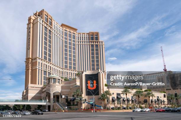 General views of The Palazzo hotel at The Venetian Resort on August 16, 2020 in Las Vegas, Nevada.