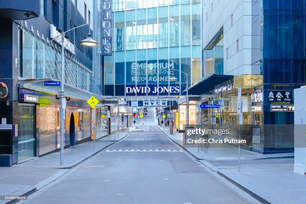 Quiet Melbourne Streets During Coronavirus Pandemic and Stage 4