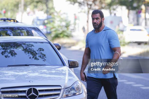 View from the Berlin district court after Nasser Abou-Chaker , brother of Arafat Abou-Chaker who was a former manager of Bushida, leaving the Berlin...