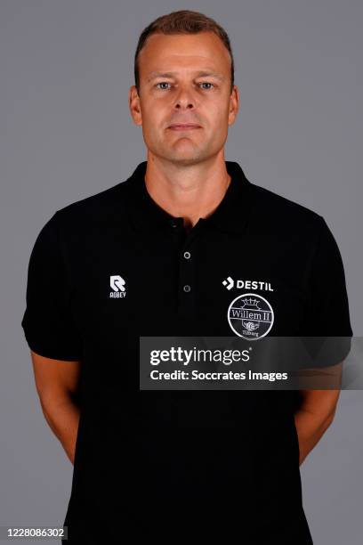 Jos van Nieuwstadt of Willem II during the Photocall Willem II at the Koning Willem II Stadium on August 17, 2020 in Tilburg Netherlands