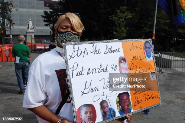 Mothers demand an end to gun violence in Philadelphia, PA, on August 17, 2020.