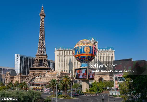 General views of the Paris Las Vegas hotel and casino on August 17, 2020 in Las Vegas, Nevada.
