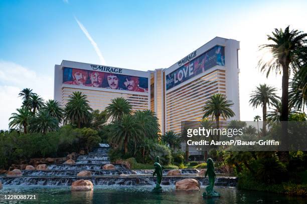 General views of The Mirage hotel and casino, temporarily closed due to COVID-19 on August 17, 2020 in Las Vegas, Nevada.