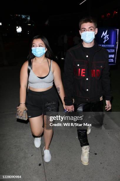 Danielle Cohn and Mikey Tua are is seen on August 17, 2020 in Los Angeles, California.