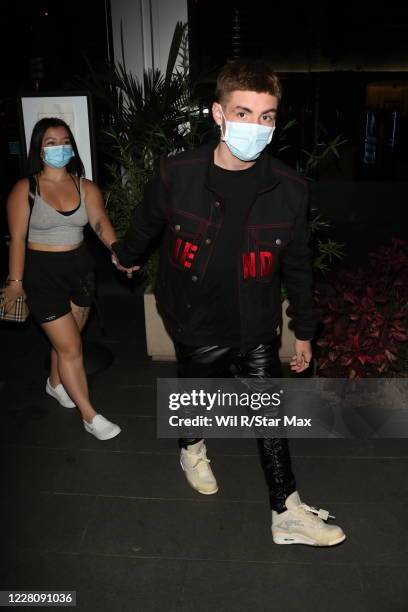 Danielle Cohn and Mikey Tua are is seen on August 17, 2020 in Los Angeles, California.