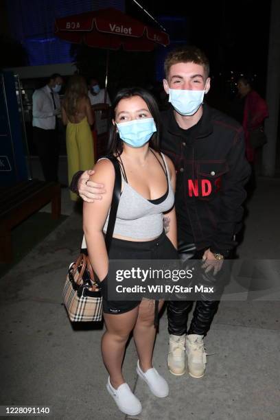 Danielle Cohn and Mikey Tua are is seen on August 17, 2020 in Los Angeles, California.