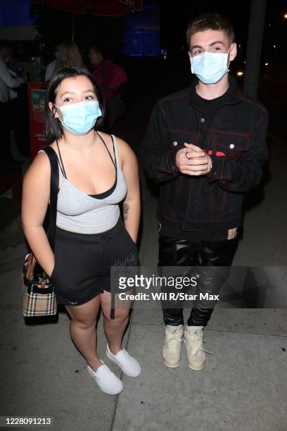 Danielle Cohn and Mikey Tua are is seen on August 17, 2020 in Los Angeles, California.