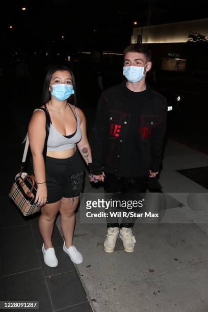 Danielle Cohn and Mikey Tua are is seen on August 17, 2020 in Los Angeles, California.