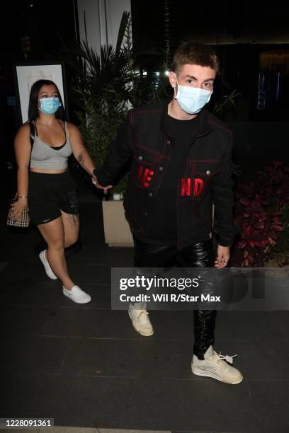 Danielle Cohn and Mikey Tua are is seen on August 17, 2020 in Los Angeles, California.