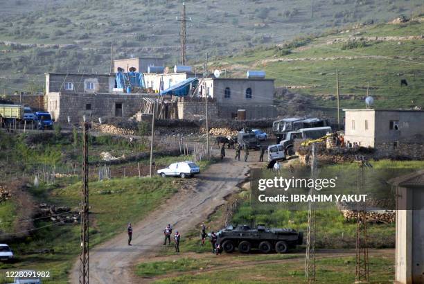General view taken on May 5, 2009 shows the Turkish village of Bilge outside the southeastern Kurdish city of Mardin after masked gunmen stormed late...