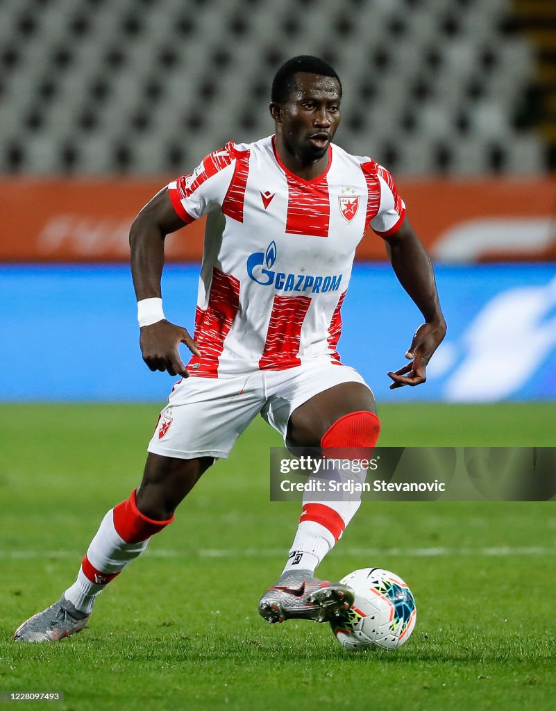 Sekou Junior Sanogo of Crvena Zvezda in action during the UEFA