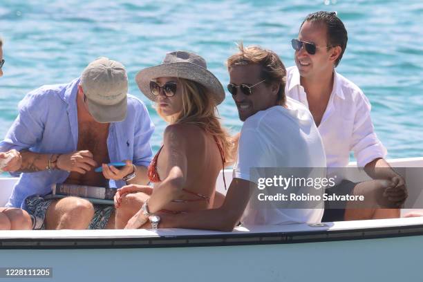 Peter Crouch and Abbey Clancy are seen on August 19, 2020 in Sassari, Italy.