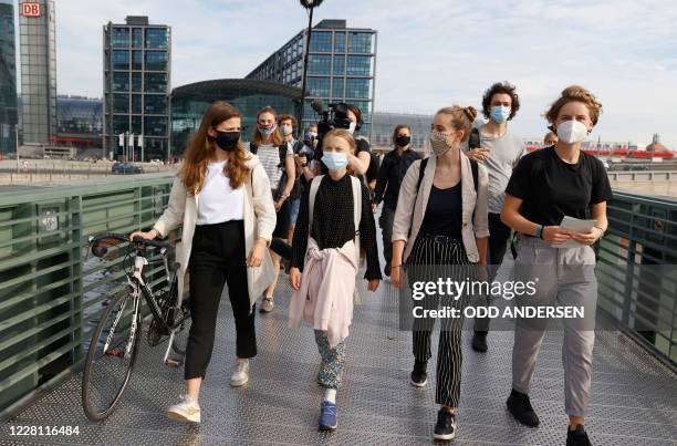 German climate activist from the "Fridays for Future" movement Luisa Neubauer, Swedish founder of the "School Strike for Climate" movement Greta...