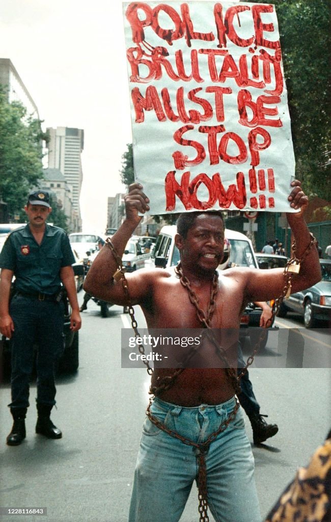 SAFRICA-POLICE-PROTEST-MILES BUDU