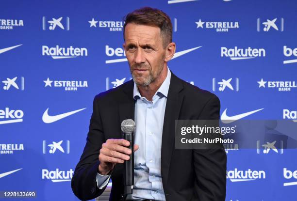 Ramon Planes, ner technical director of FC Barcelona, during the presentation of Pedri as the new player of FC Barcelona, on 20th August 2020.