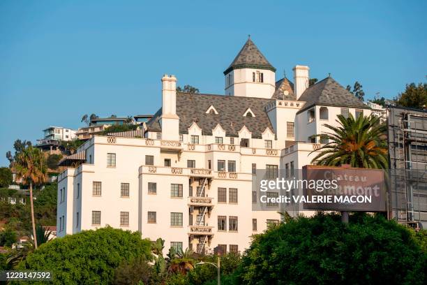 View of Chateau Marmont on Sunset Strip, August 19 in West Hollywood, California. - For nearly a century Chateau Marmont has been an adopted home and...