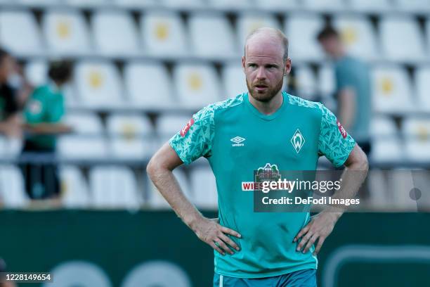 Davy Klaassen of SV Werder Bremen looks on during the Werder Bremen Training Camp on August 21, 2020 in Zell am Ziller, Austria.