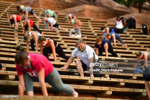 Colorado's Famed Red Rocks Amphitheatre Hosts Social Distanced Yoga And Drive-In Movies Colorado's Famed Red Rocks Amphitheatre Hosts Social Distanced Yoga And Drive-In Movies