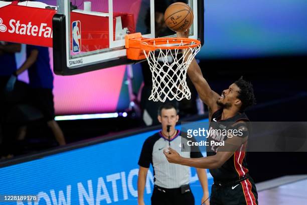 Jimmy Butler of the Miami Heat shoots against the Indiana Pacers during the second half of a first round playoff game at The Field House at ESPN Wide...