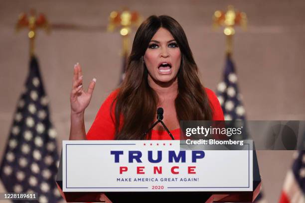 Kimberly Guilfoyle, President Donald Trump campaign aide, speaks during the Republican National Convention at the Andrew W. Mellon Auditorium in...