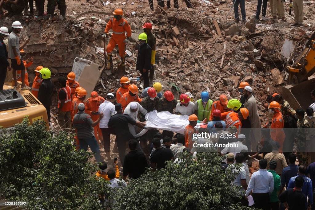 Five-story building collapsed in India