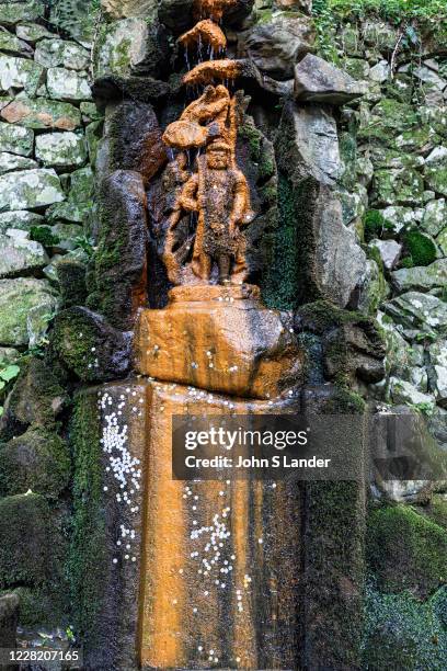 Fudo Waterfall at Maegami-ji - Maegami-ji is temple 64 on the Shikoku Pilgrimage, located in the foothills of Mt. Ishizuchi the highest mountain in...