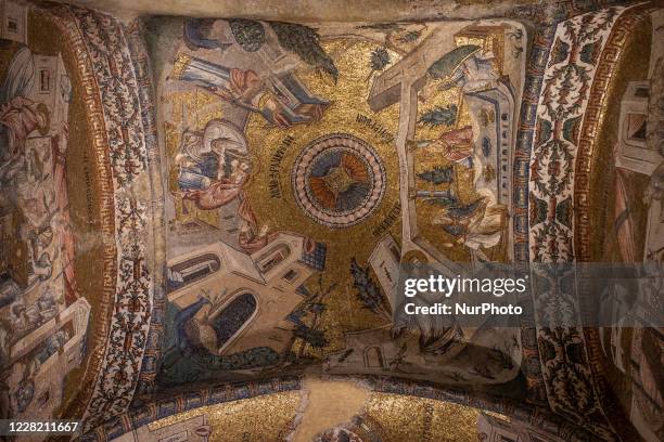 Chora Church Museum in Istanbul, Turkey seen on August 26, 2020. The city's famous museum will be reconverted to a mosque and opened to Muslim...