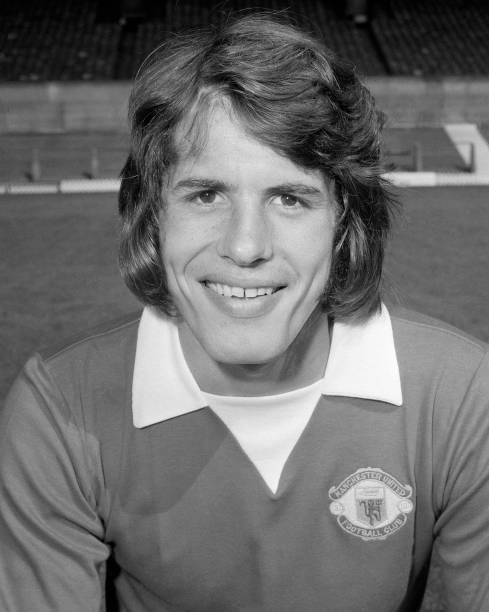 Jim Holton of Manchester United at Old Trafford in Manchester, England, circa August 1973.