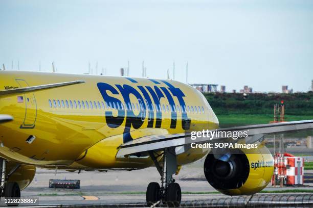 Spirit Airlines aircraft takes off at La Guardia Airport. Spirit Airlines wont need to cut up to 2,500 from its payroll as management has made...