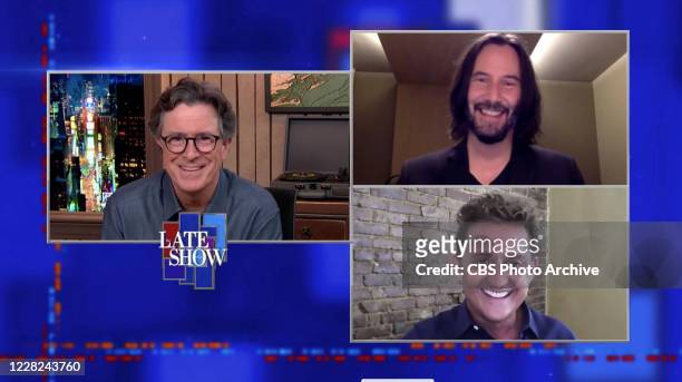 The Late Show with Stephen Colbert with Keanu Reeves and Alex Winter during Tuesday's August 25, 2020 show. The Late Show will broadcast LIVE during...