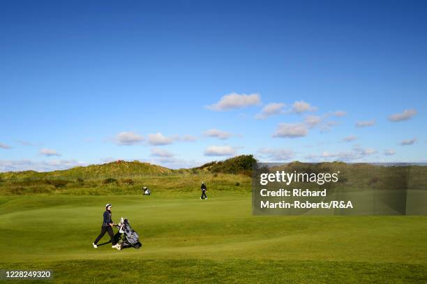 General View of the 4th green during the Semi-Finals on Day Five of The Women's Amateur Championship at The West Lancashire Golf Club on August 29,...