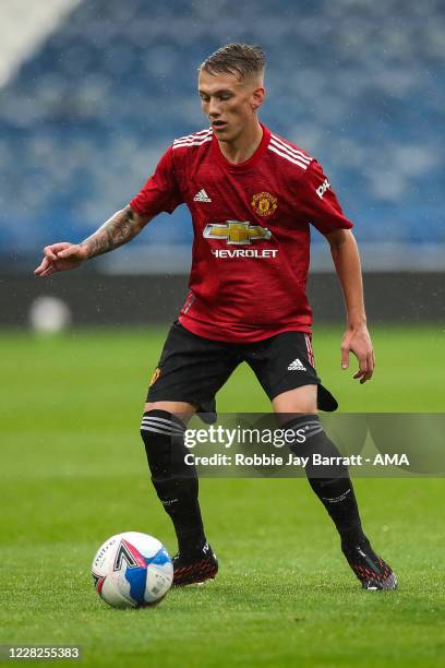 Ethan Galbraith of Manchester United U23s during the Pre Season Friendly fixture between Huddersfield Town and Manchester United U23 at The John...