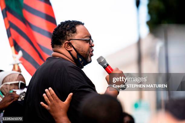 Jacob Blake Sr. Speaks about his son Jacob Blake during a rally against racism and police brutality outside the Kenosha County Courthouse in Kenosha,...