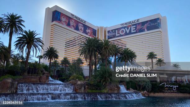 The Mirage hotel is seen in Las Vegas, Nevada, on August 29, 2020.
