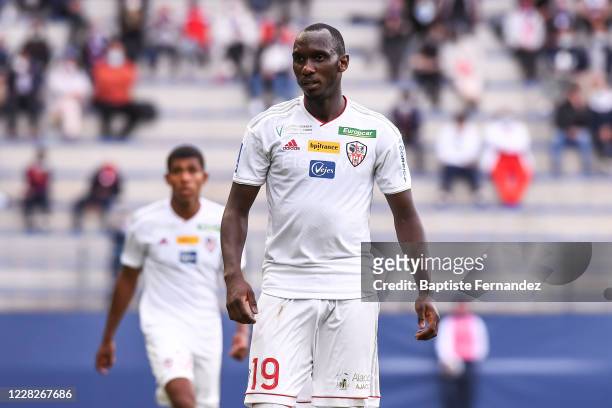 Alassane NDIAYE of AC Ajaccio during the French Ligue 2 soccer match between Stade Malherbe Caen and Athletic Club Ajaccien at Michel d'Ornano...