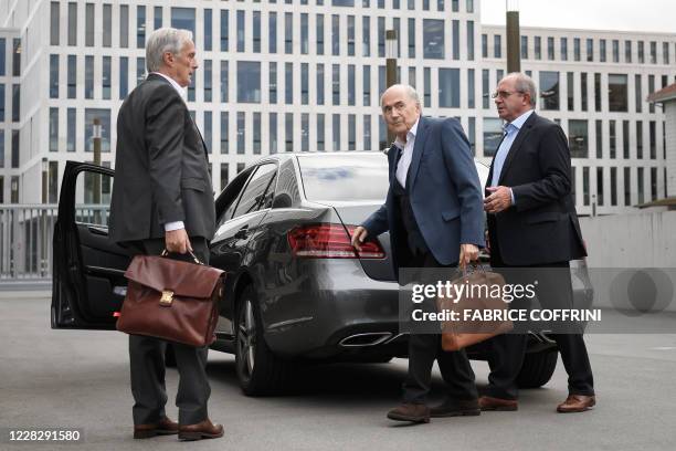 Former president of World football's governing body FIFA, Sepp Blatter arrives at the building of the Office of the Attorney General of Switzerland...