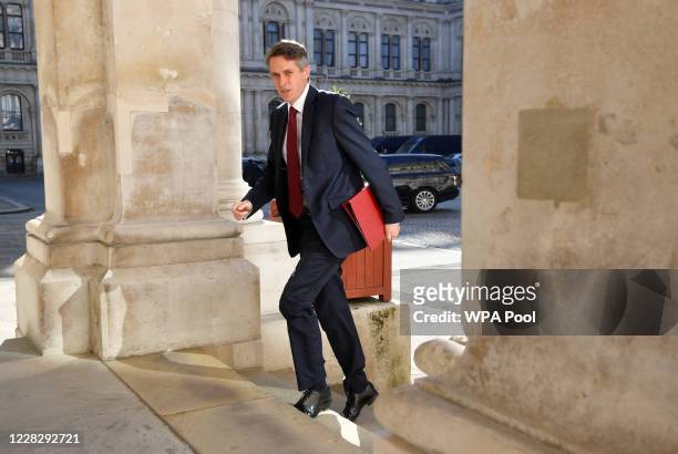 Britain's Secretary of State for Education Gavin Williamson arrives to attend a Cabinet meeting of senior government ministers at the Foreign and...