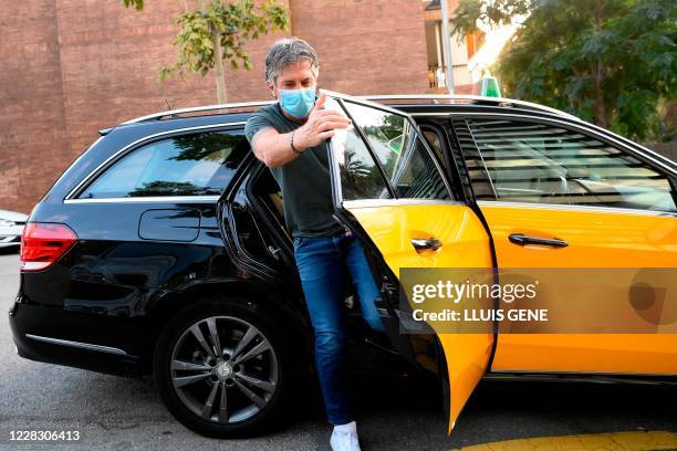 Jorge Messi, father and agent of Lionel Messi arrives at his apartment in Barcelona on September 02, 2020. - Lionel Messi boycotted Barcelona's first...
