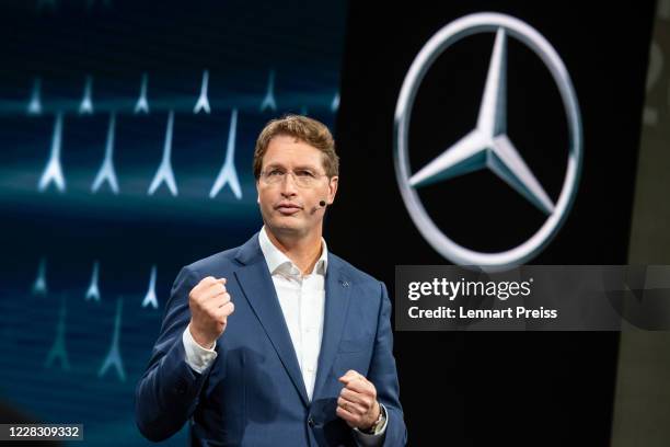 Ola Kaellenius, CEO of Daimler AG, speaks during the opening ceremony of the "Factory 56" assembly line at the Mercedes-Benz manufacturing plant on...